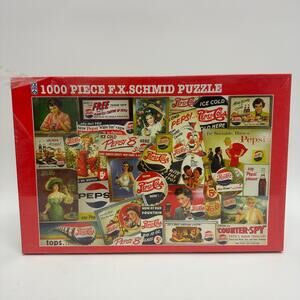 F.X. Schmid Pepsi Memories 1000 Piece Puzzle 26 X 17 Factory Sealed Vintage